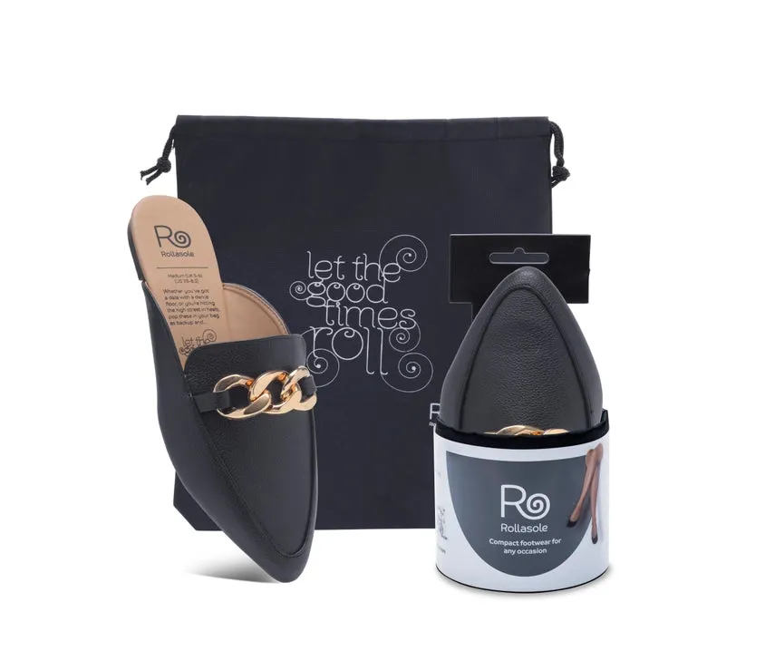 Downtown Girl Black Slip on Shoe