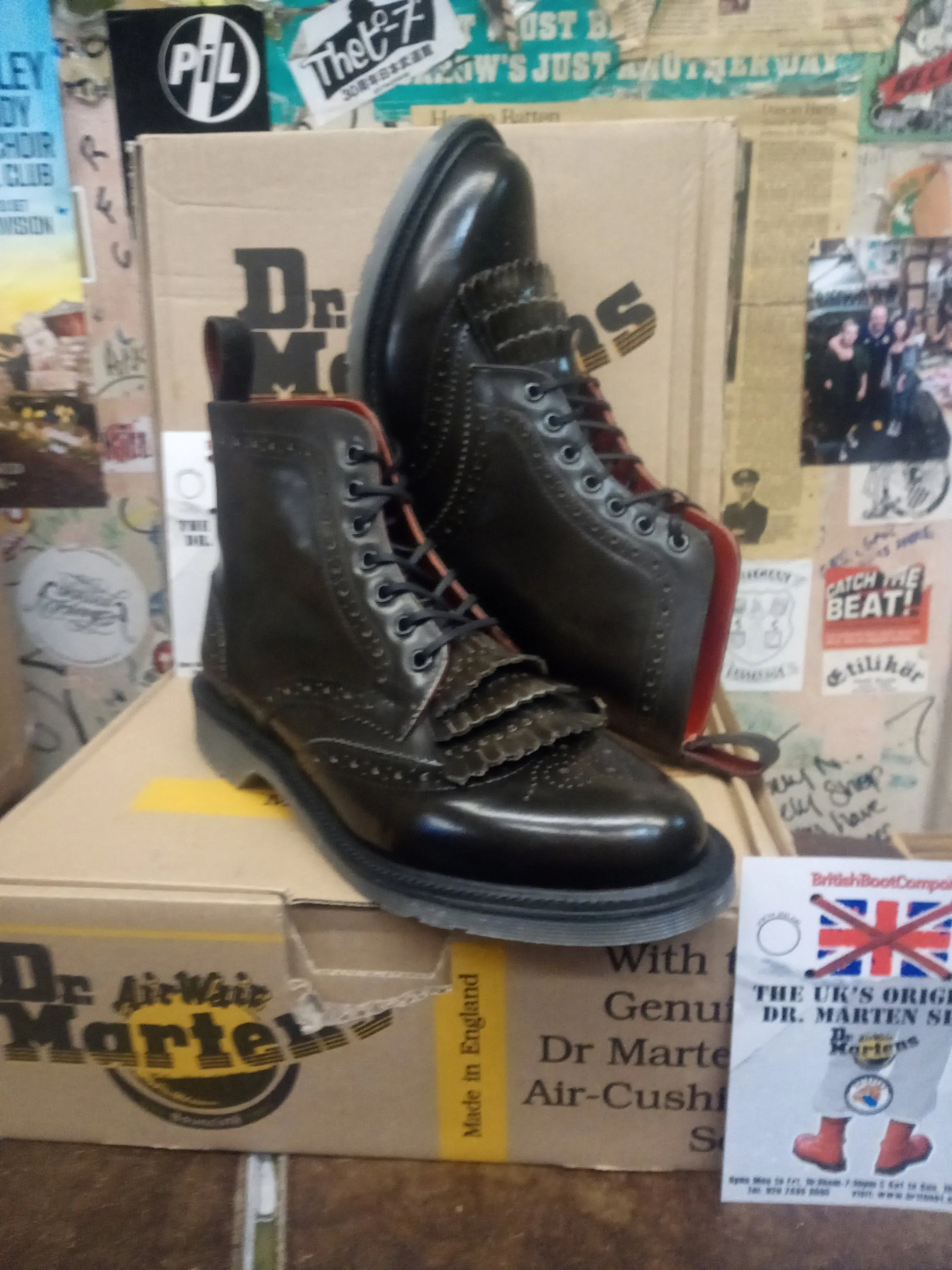 Dr Martens Ailee Brogue Boot Grey Rub Off Size 3