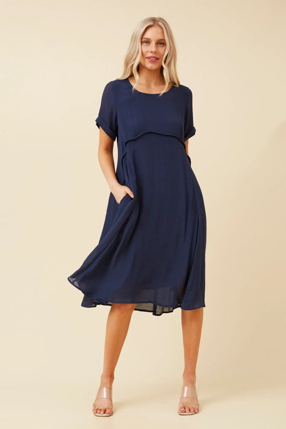 DREE SOLID MIDI DRESS
