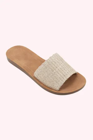 Efron Raffia Slip on Sandals