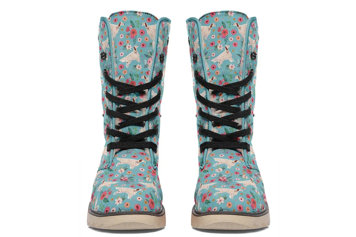 English Setter Flower Polar Vibe Boots