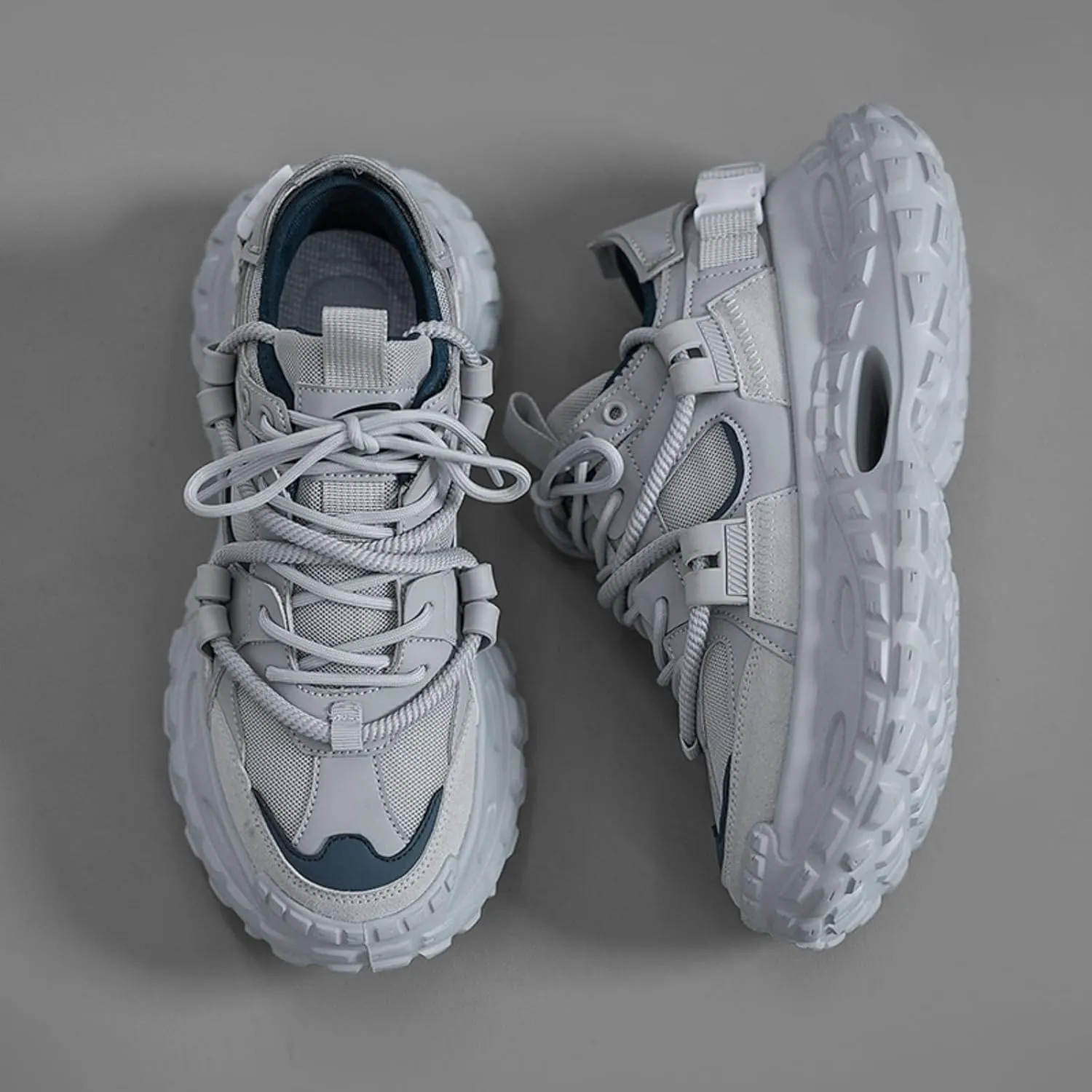 Fashion Chunky Sneakers for Men Height-Increasing Platform Casual Dad Shoes Comfortable Wedge Walking Driving Daily Sport Sneakers