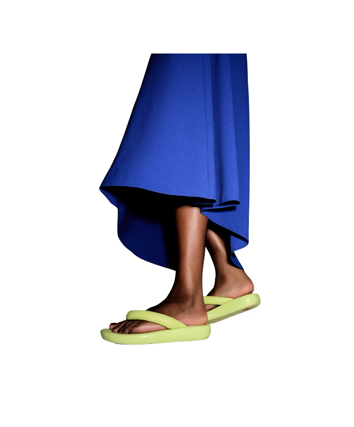 Fitflop IQushion D-Luxe x Roksanda Padded leather Flip Flops Lime