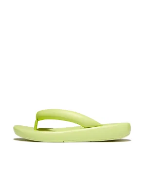 Fitflop IQushion D-Luxe x Roksanda Padded leather Flip Flops Lime