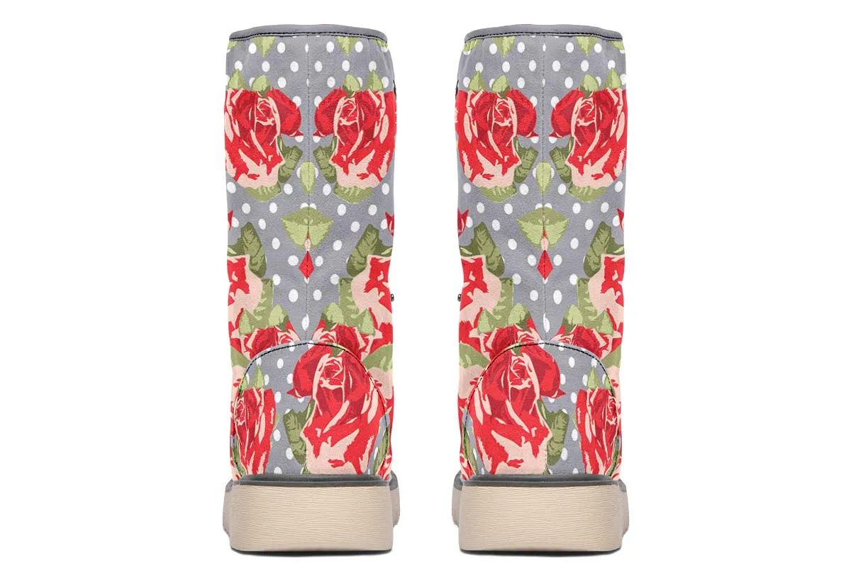 Floral Boston Terrier Polar Vibe Boots