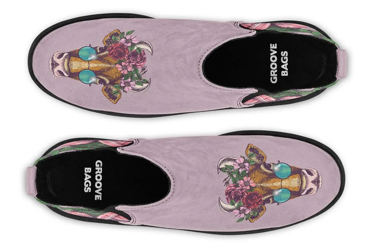 Floral Cow Neat Vibe Boots