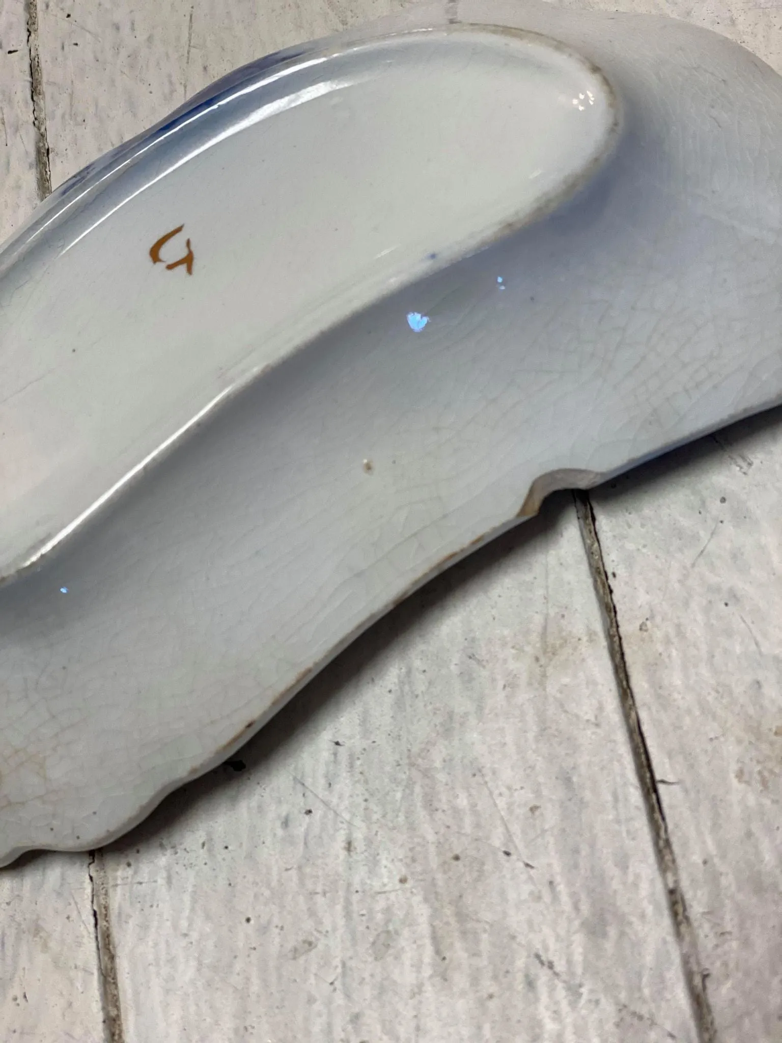 Flow Blue Bone Dish