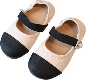 Flower Girls Color Block Dress Shoes Ballet Flat Mary Jane School niform Shoes for Birthday Pary Wedding
