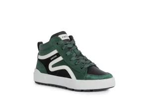 Geox Kids Trainers | Hi Top Weemble | Green & Black
