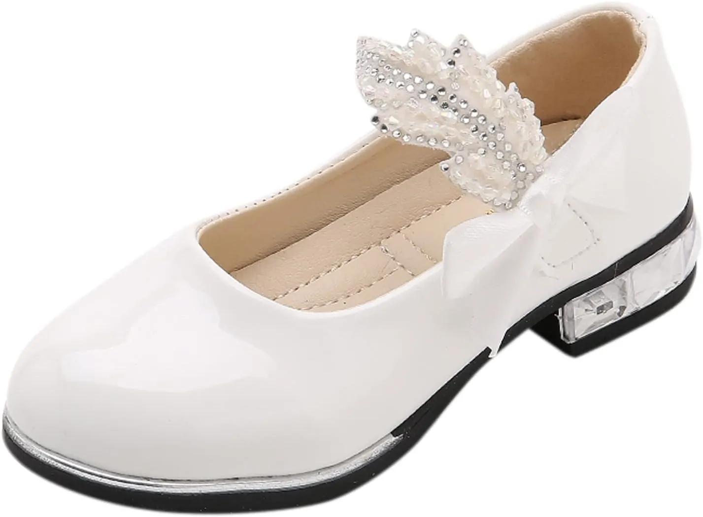 Girls Infant Dress Mary Jane Flat Little/Big Kids Low Heel Princess Hook And Loop Dress Party Wedding Shoes