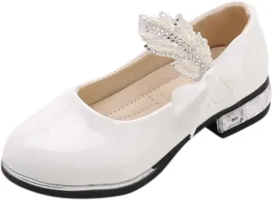 Girls Infant Dress Mary Jane Flat Little/Big Kids Low Heel Princess Hook And Loop Dress Party Wedding Shoes