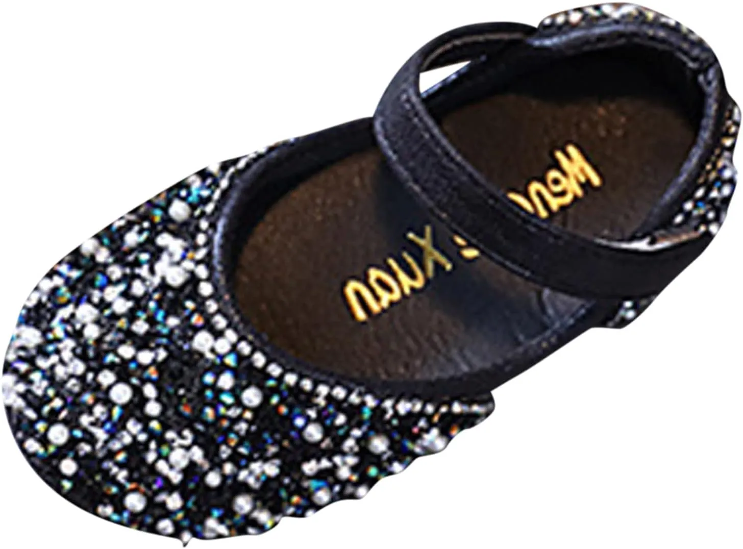 Girls Mary Jane Rhinestone Dress Shoes Baby Toddler Slip On Ballet Big Kids Flat for Party Wedding Christmas