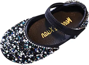 Girls Mary Jane Rhinestone Dress Shoes Baby Toddler Slip On Ballet Big Kids Flat for Party Wedding Christmas