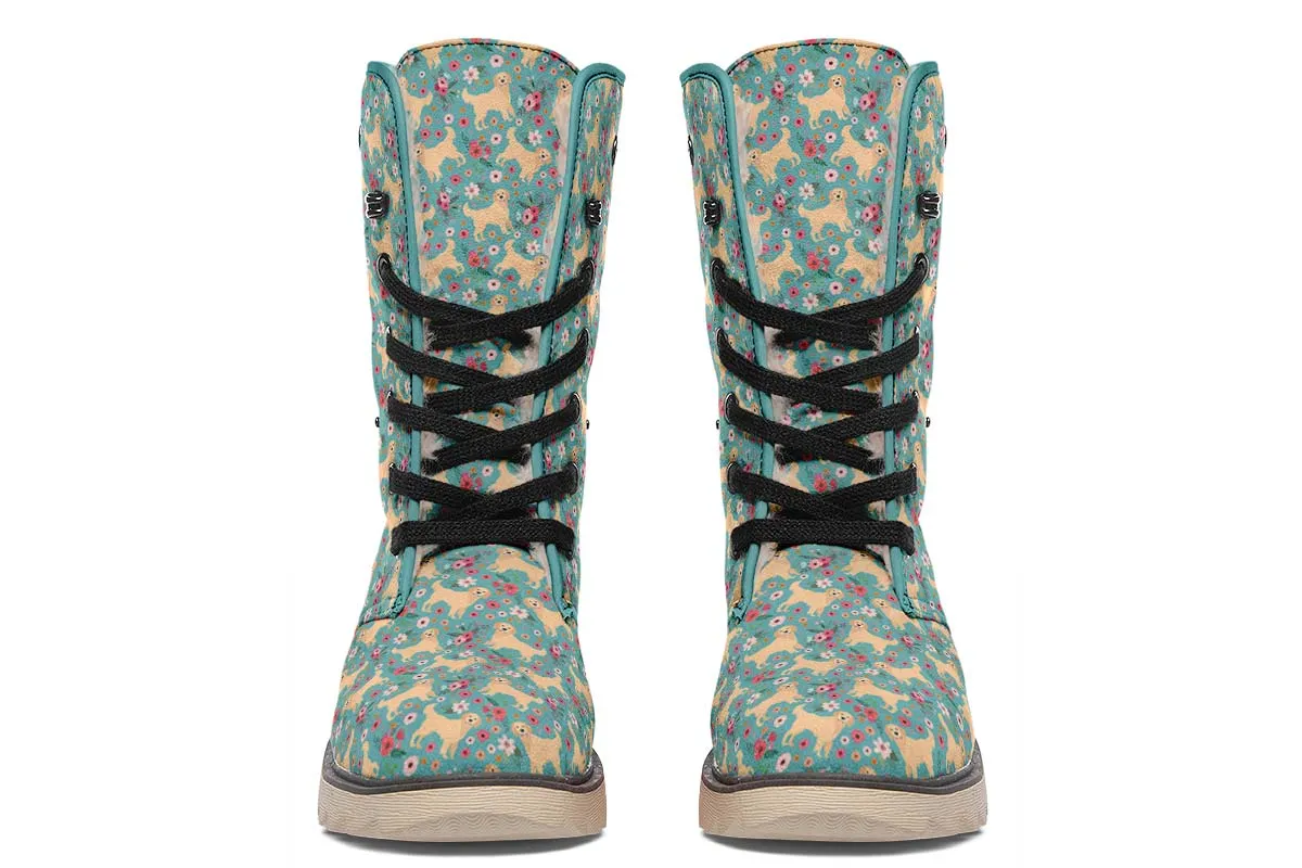 Golden Retriever Flower Polar Vibe Boots