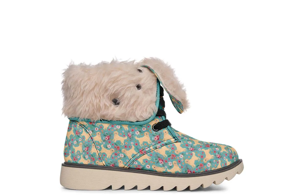 Golden Retriever Flower Polar Vibe Boots