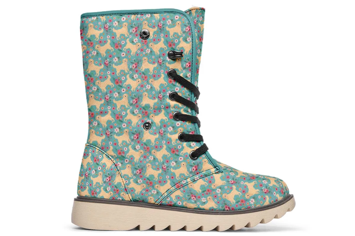 Golden Retriever Flower Polar Vibe Boots