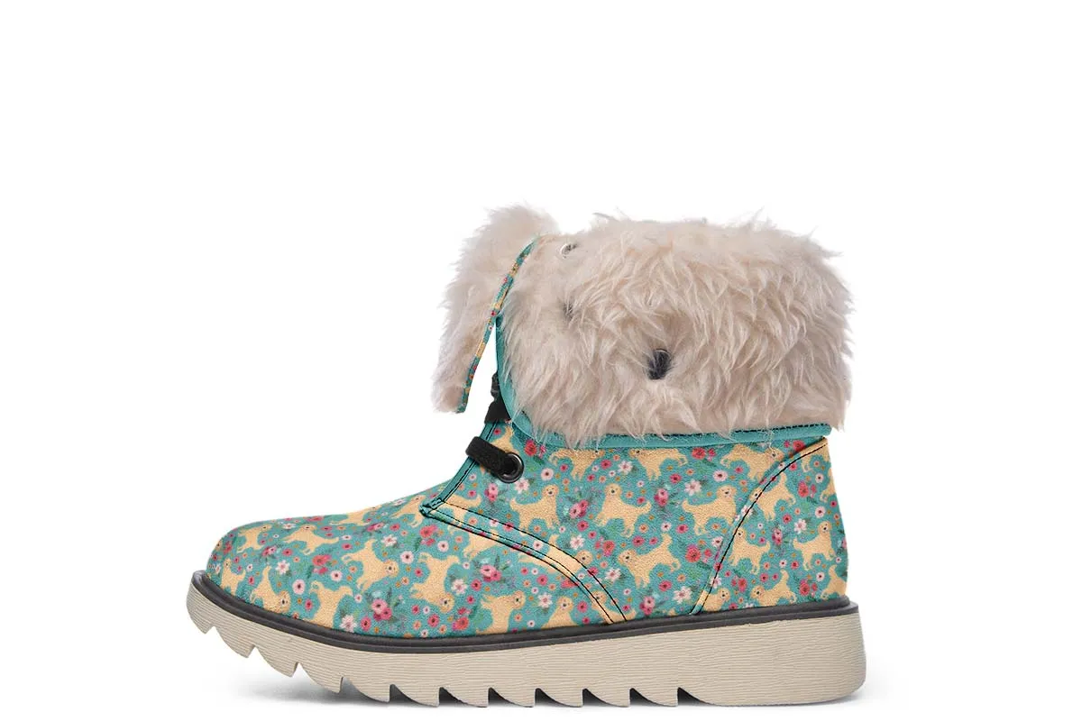 Golden Retriever Flower Polar Vibe Boots