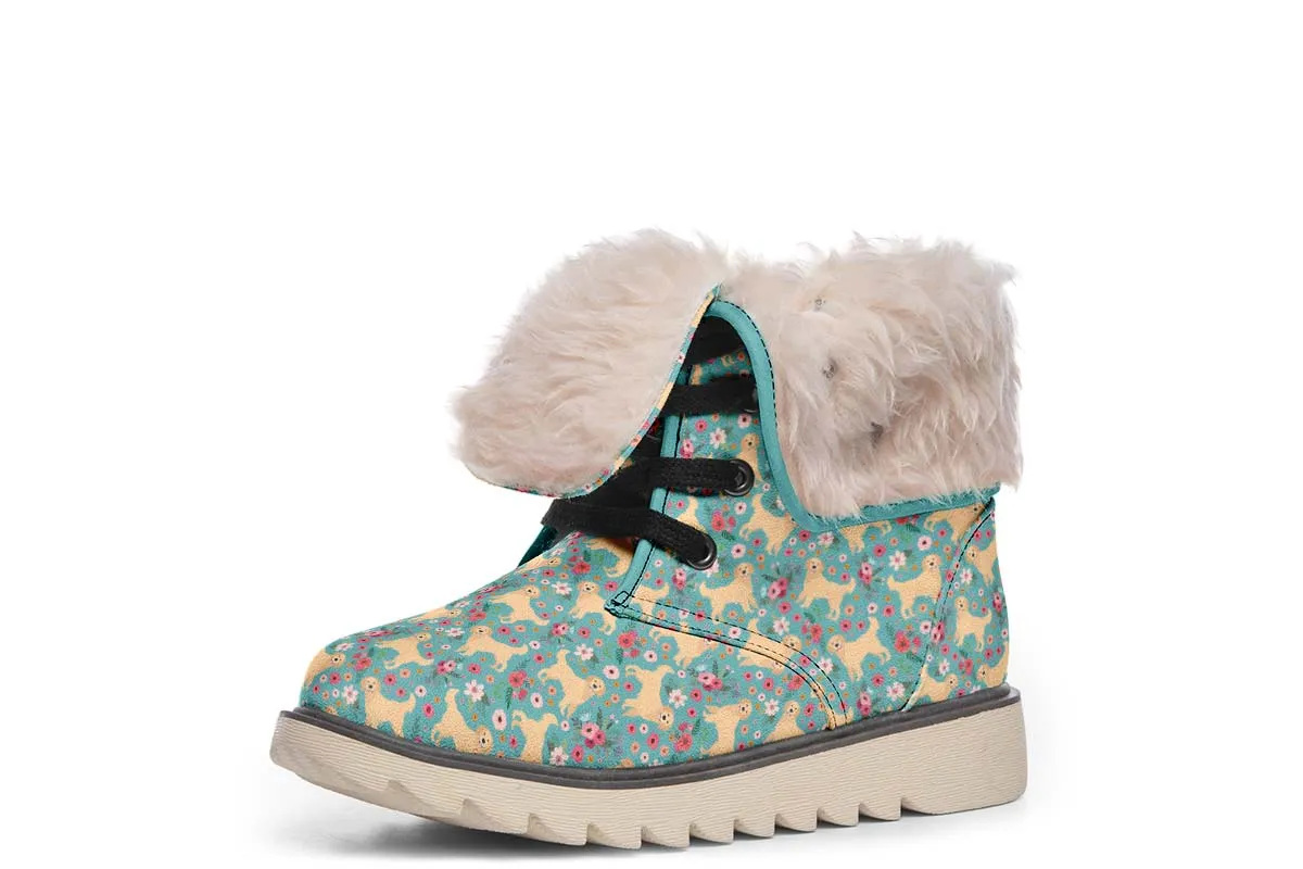 Golden Retriever Flower Polar Vibe Boots
