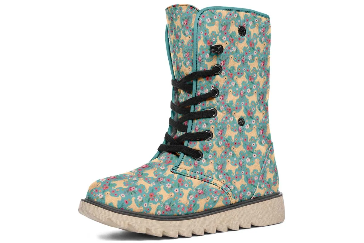 Golden Retriever Flower Polar Vibe Boots