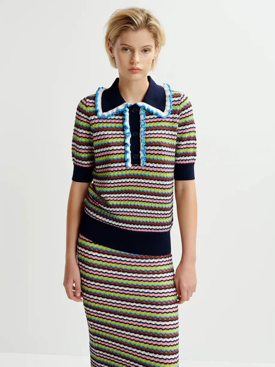 Haximum Polo - Dark blue/Pink/White