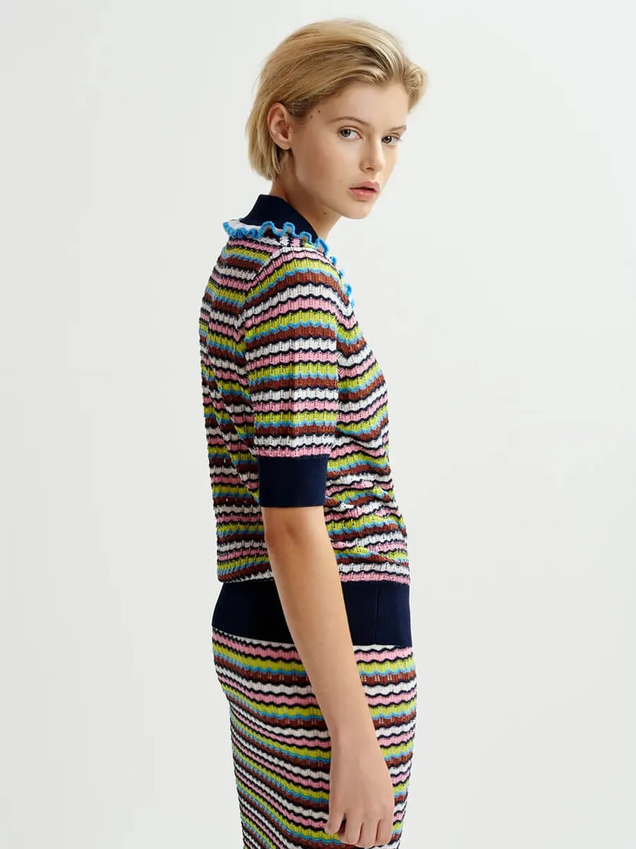 Haximum Polo - Dark blue/Pink/White