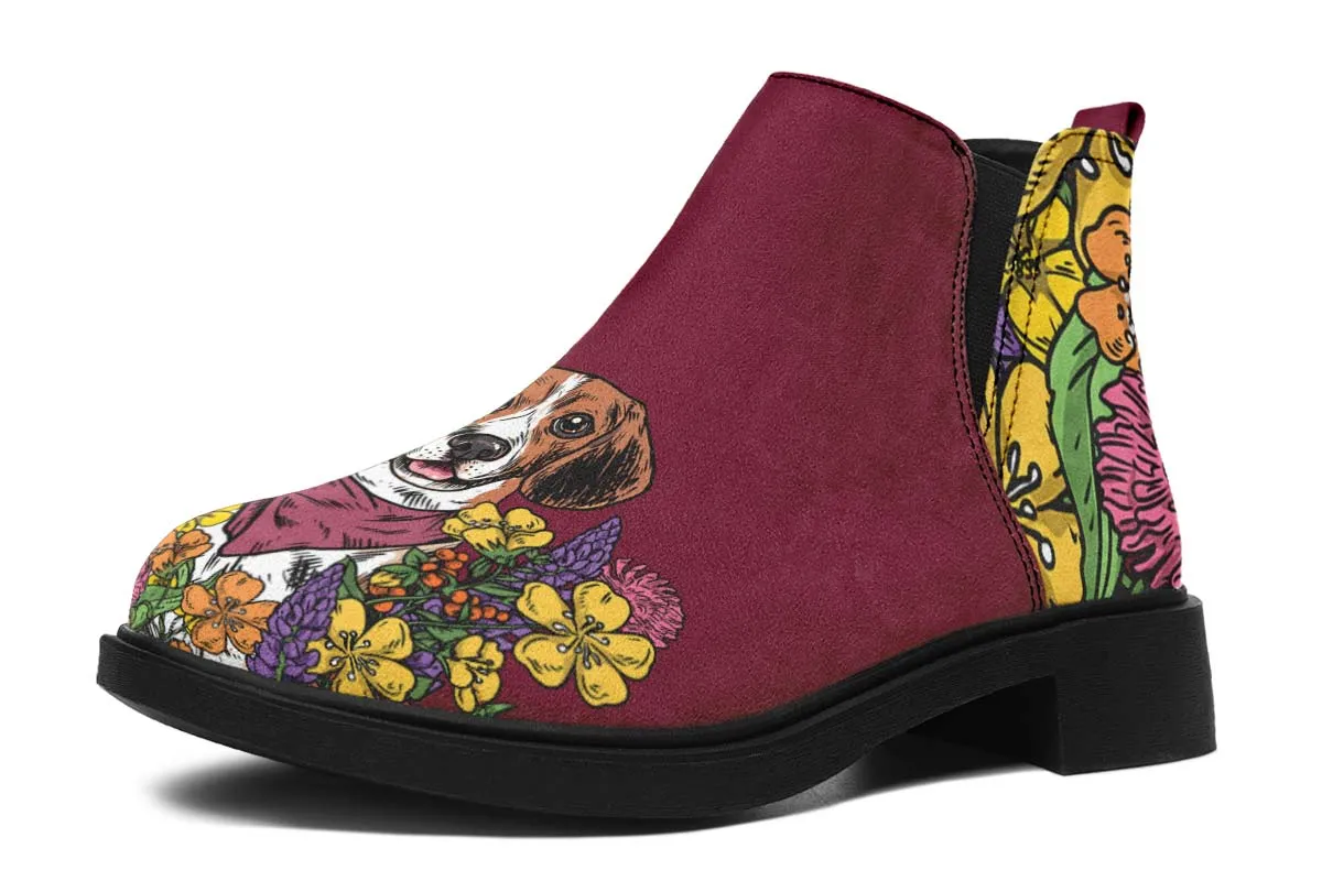 Illustrated Beagle Neat Vibe Boots