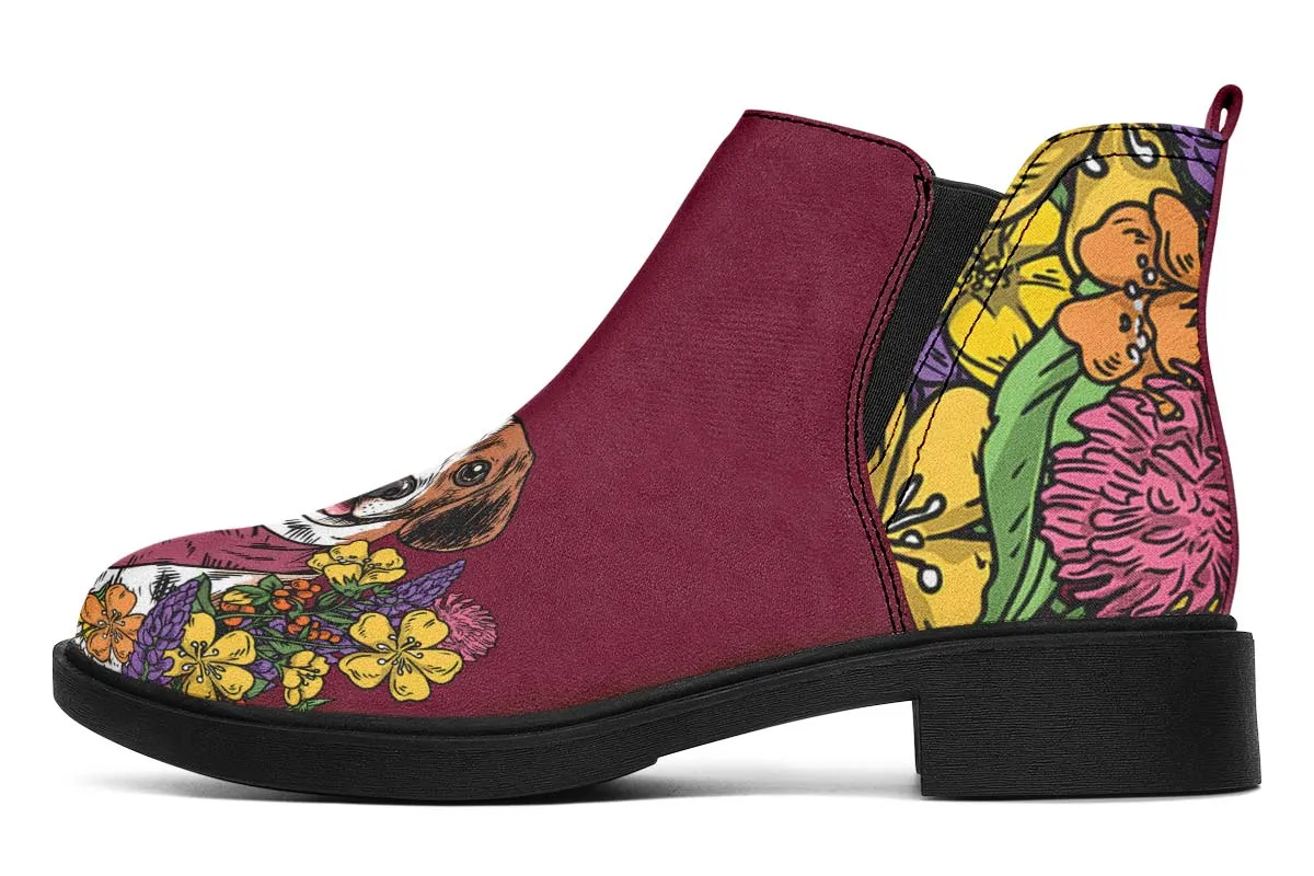 Illustrated Beagle Neat Vibe Boots