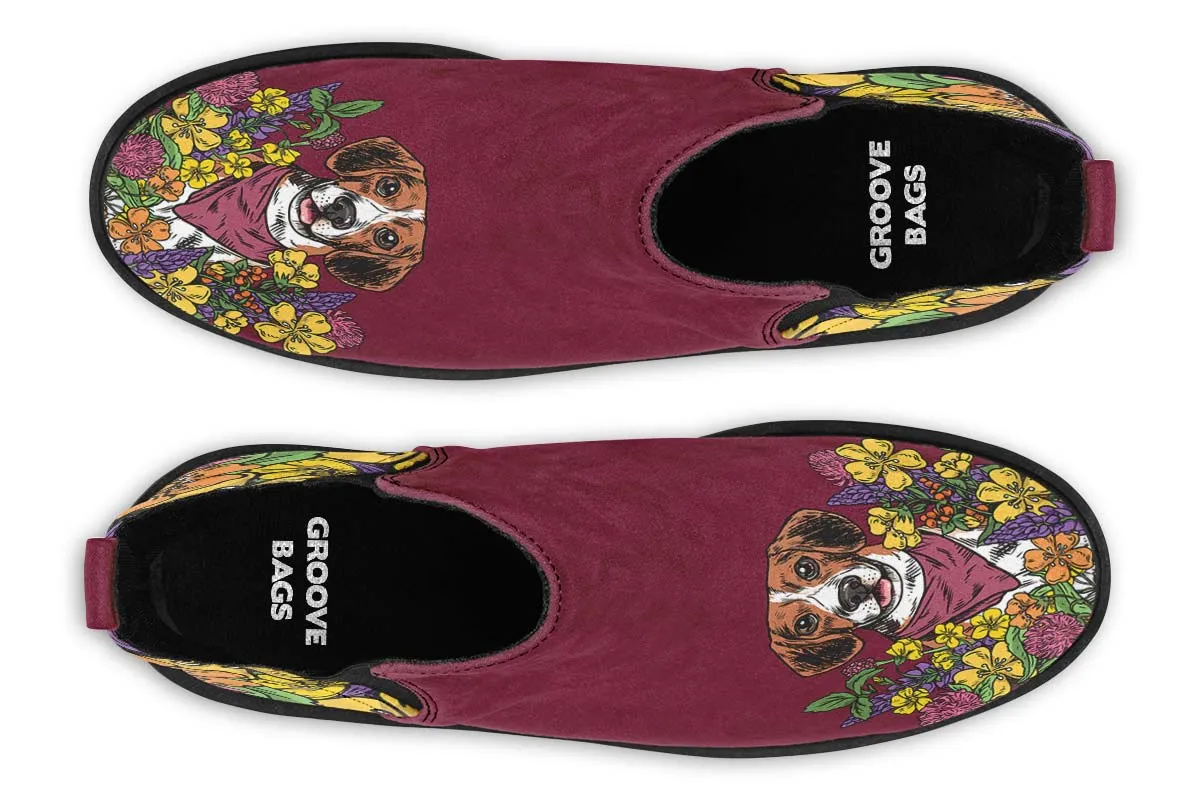 Illustrated Beagle Neat Vibe Boots
