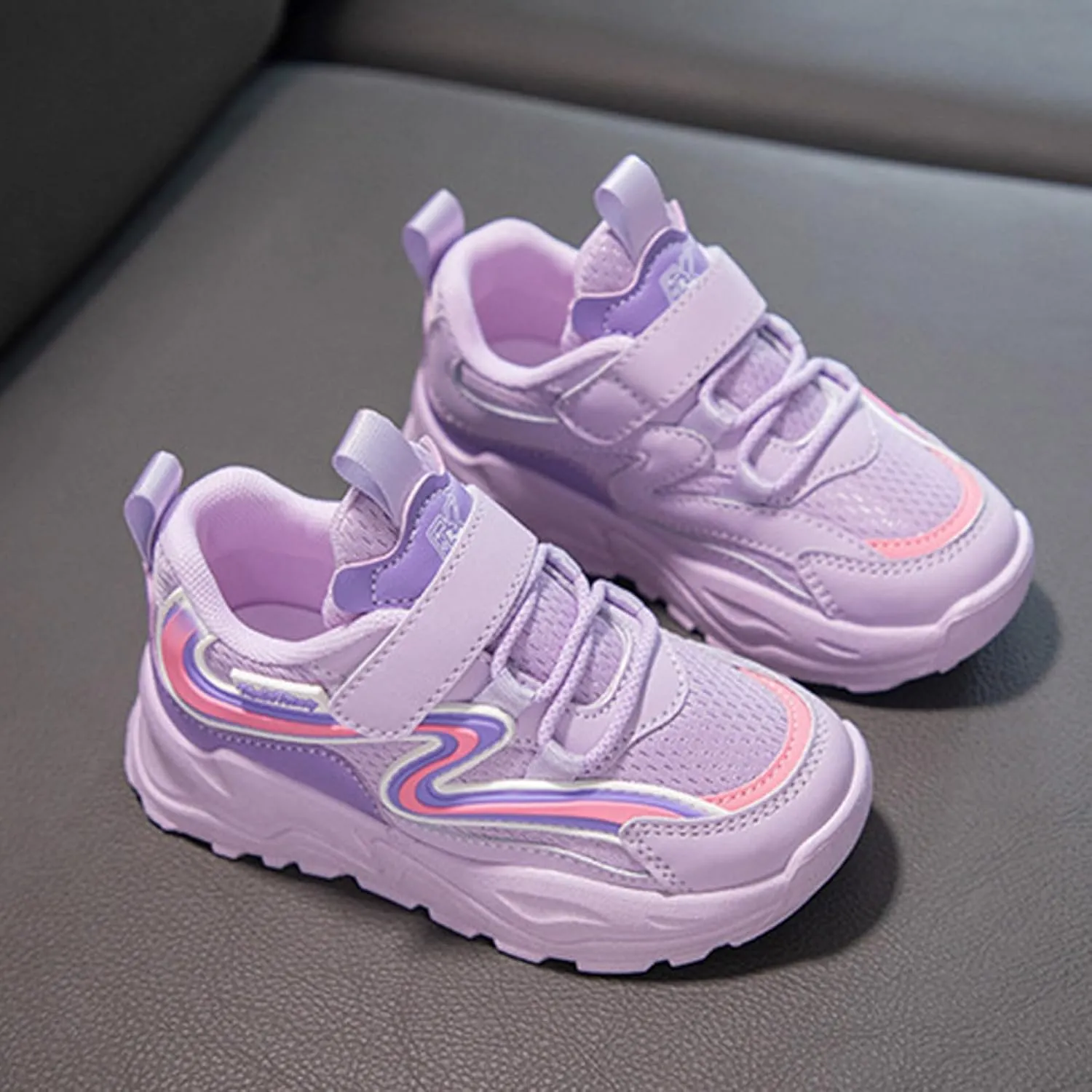 IWIHMIV Girls Tennis Shoes Girls Sneakers Kids Sneakers for Boys Girls Running Tennis Shoes Breathable Sport Athletic Shoes