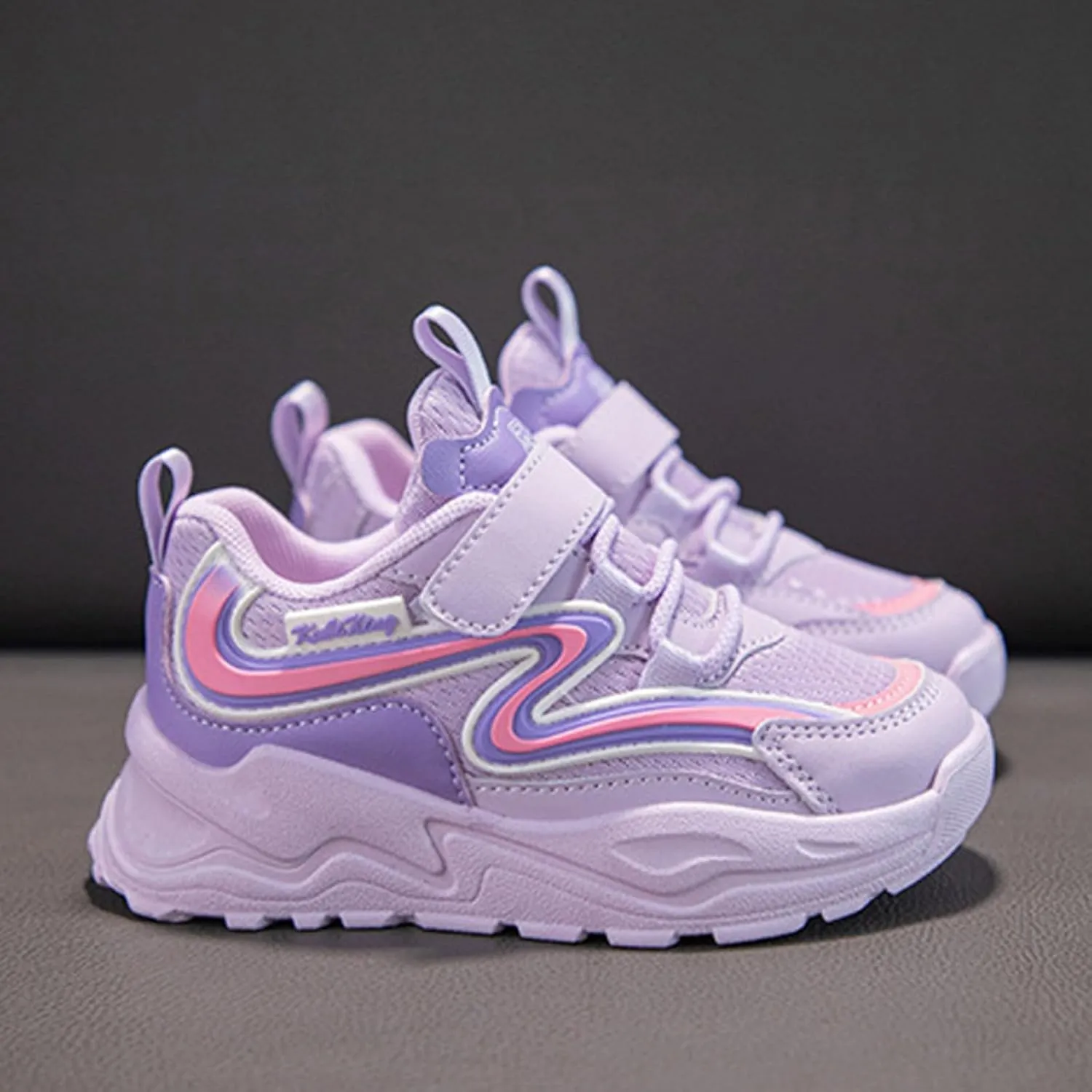 IWIHMIV Girls Tennis Shoes Girls Sneakers Kids Sneakers for Boys Girls Running Tennis Shoes Breathable Sport Athletic Shoes