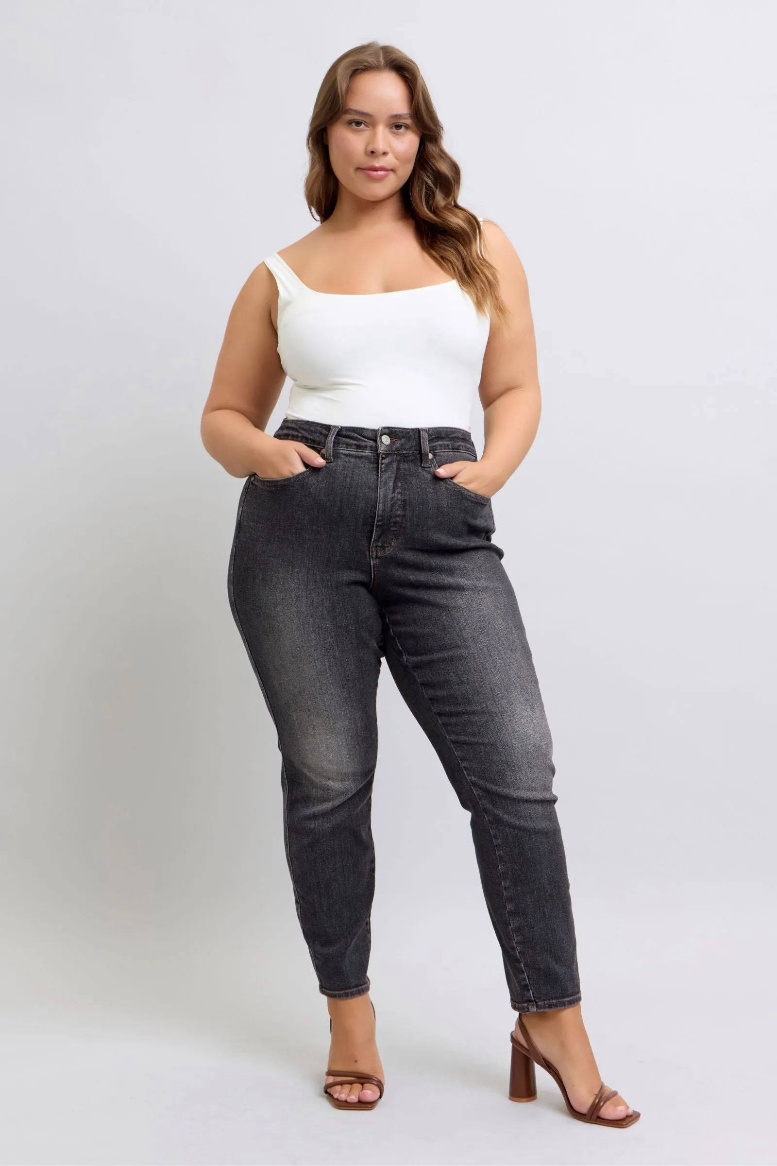 Judy Blue Slim Leg Denim - Black Wash