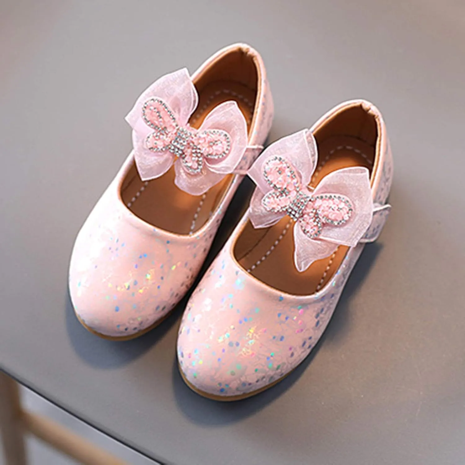 Kids Baby Children Shoes Princess Single Butterfly-Knot Girls Baby Shoes