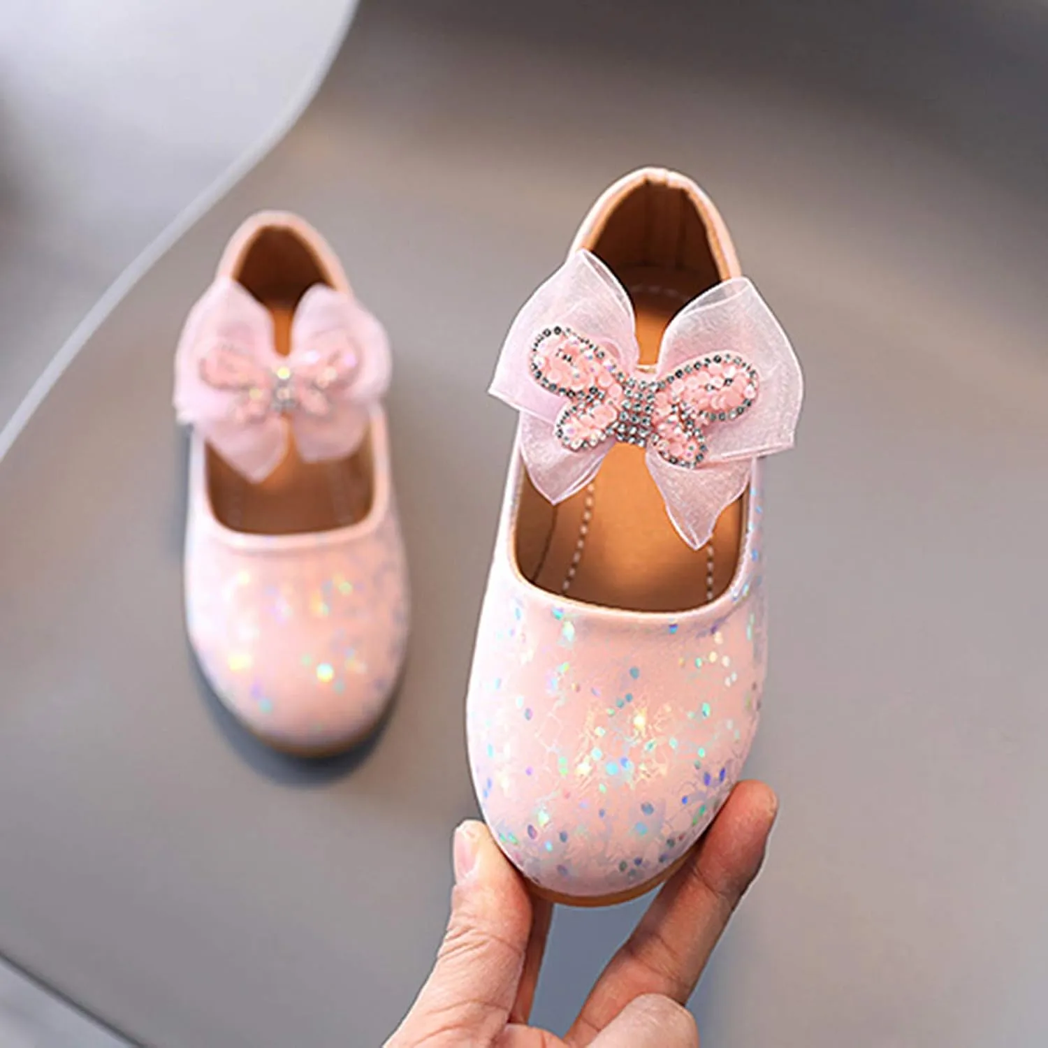 Kids Baby Children Shoes Princess Single Butterfly-Knot Girls Baby Shoes