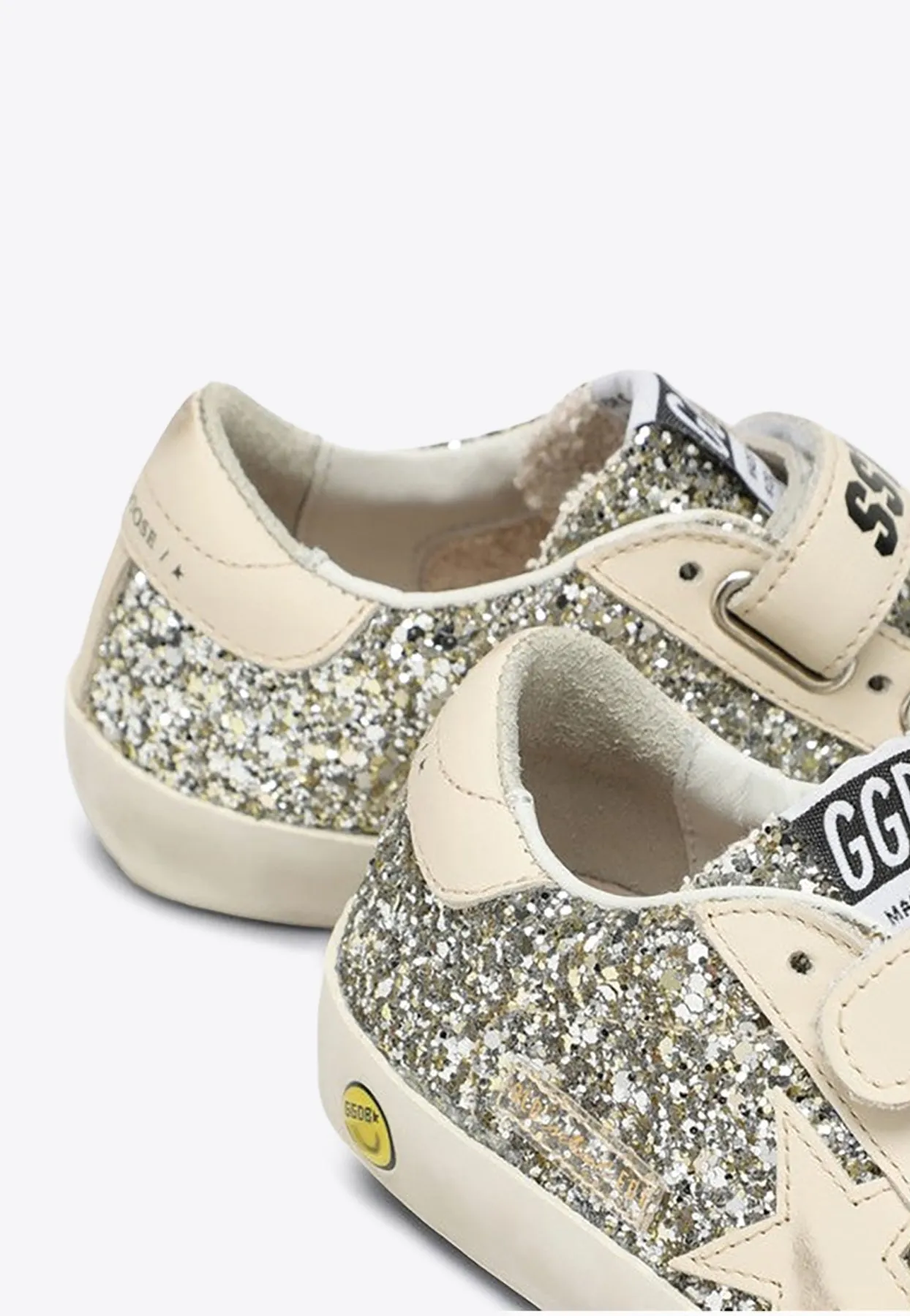 Kids Old School Glittered Sneakers