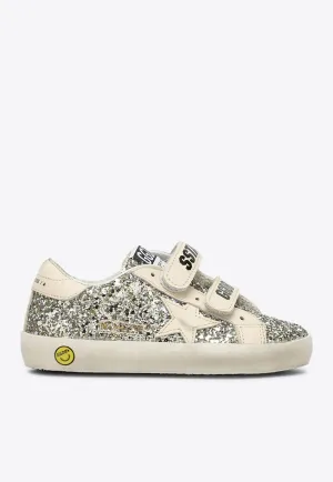 Kids Old School Glittered Sneakers