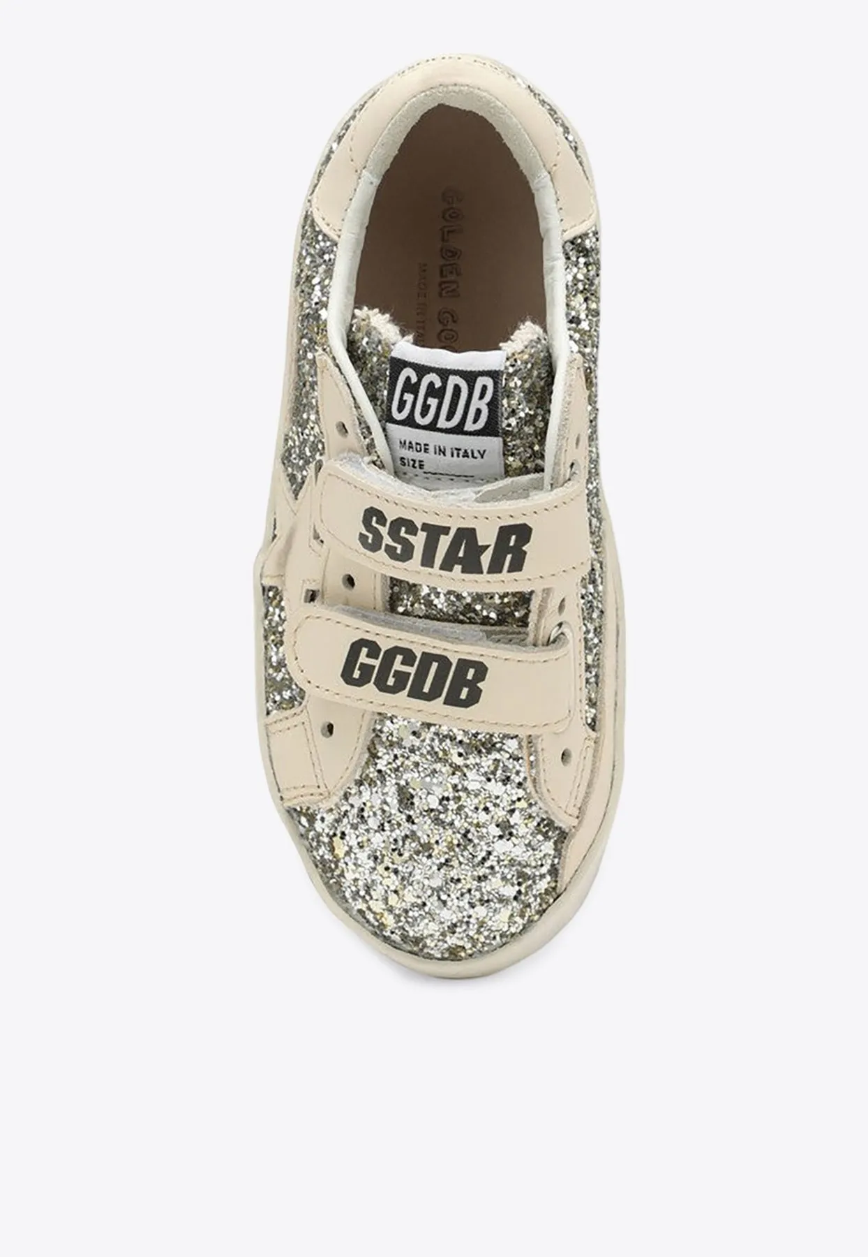 Kids Old School Glittered Sneakers