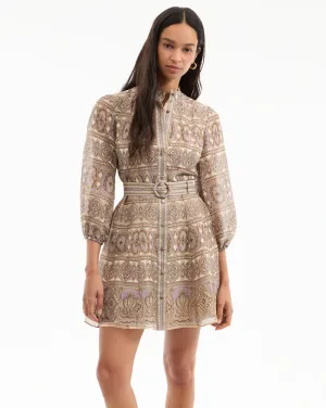 Kumar Silk-Linen Mini Dress