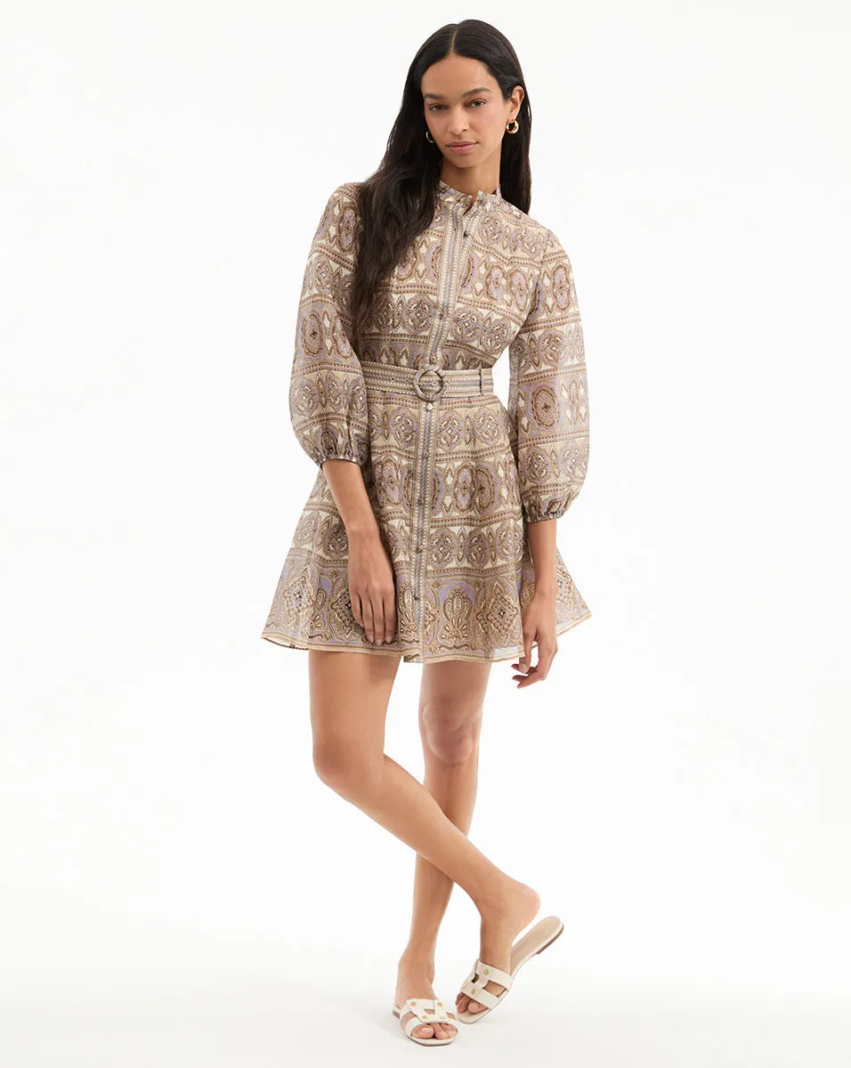 Kumar Silk-Linen Mini Dress