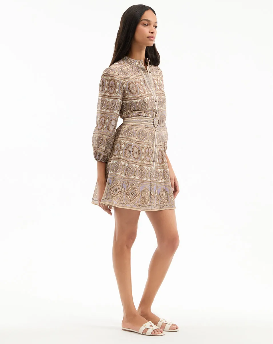 Kumar Silk-Linen Mini Dress