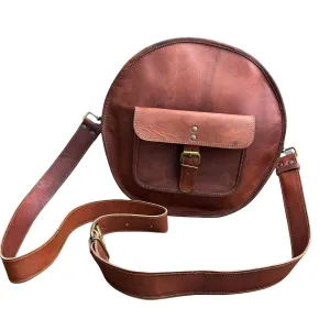 LEATHER ROUND PURSE 1304