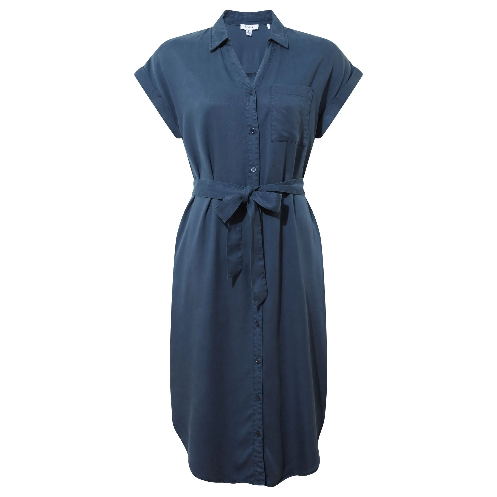 Lenira Womens Shirt Dress - Dark Denim