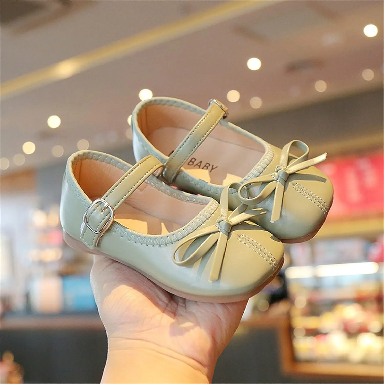Little Girls Dress Shoes Bow Slip On Mary Jane Ballet Flats Flower Toddler Girl School Party Wedding Shoes