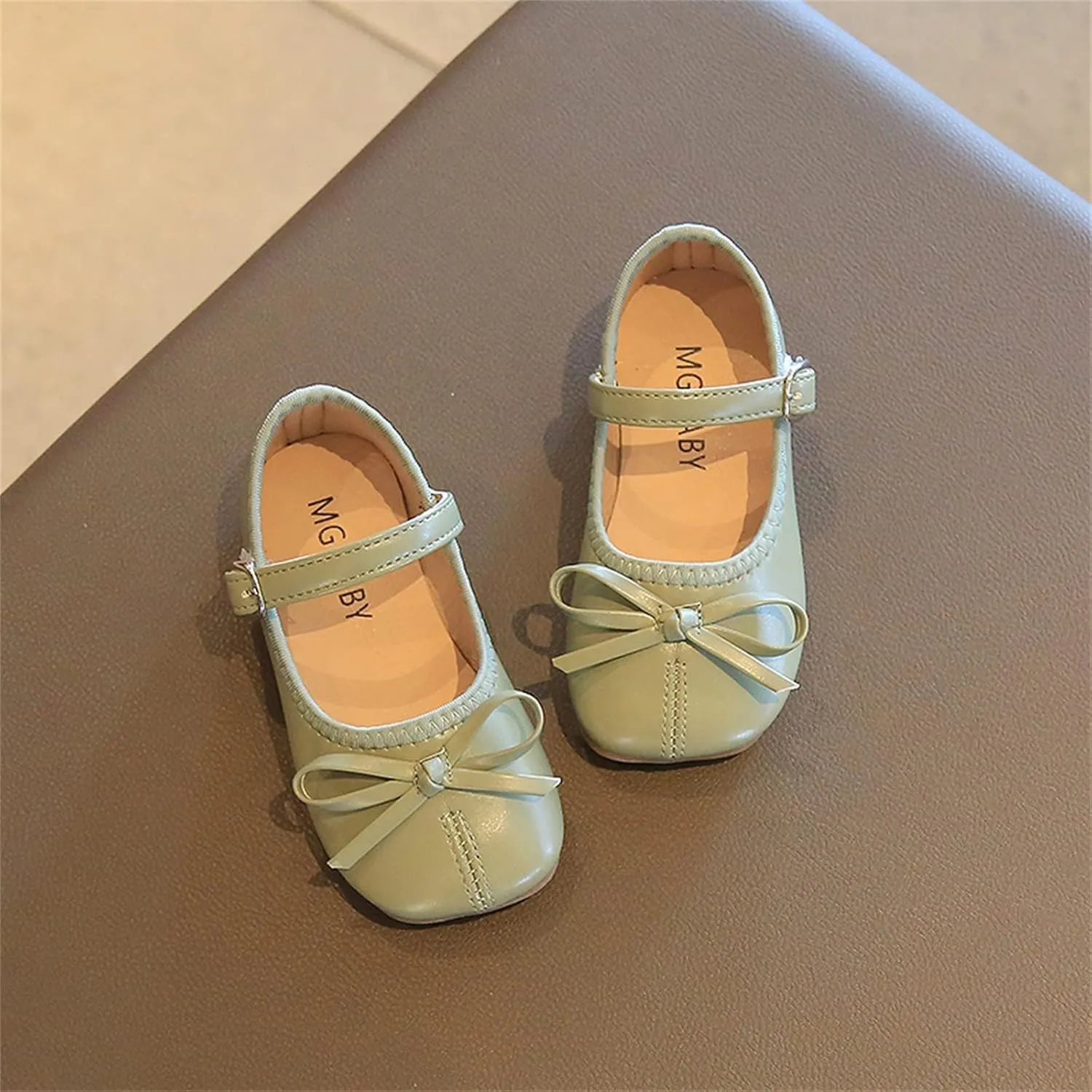 Little Girls Dress Shoes Bow Slip On Mary Jane Ballet Flats Flower Toddler Girl School Party Wedding Shoes