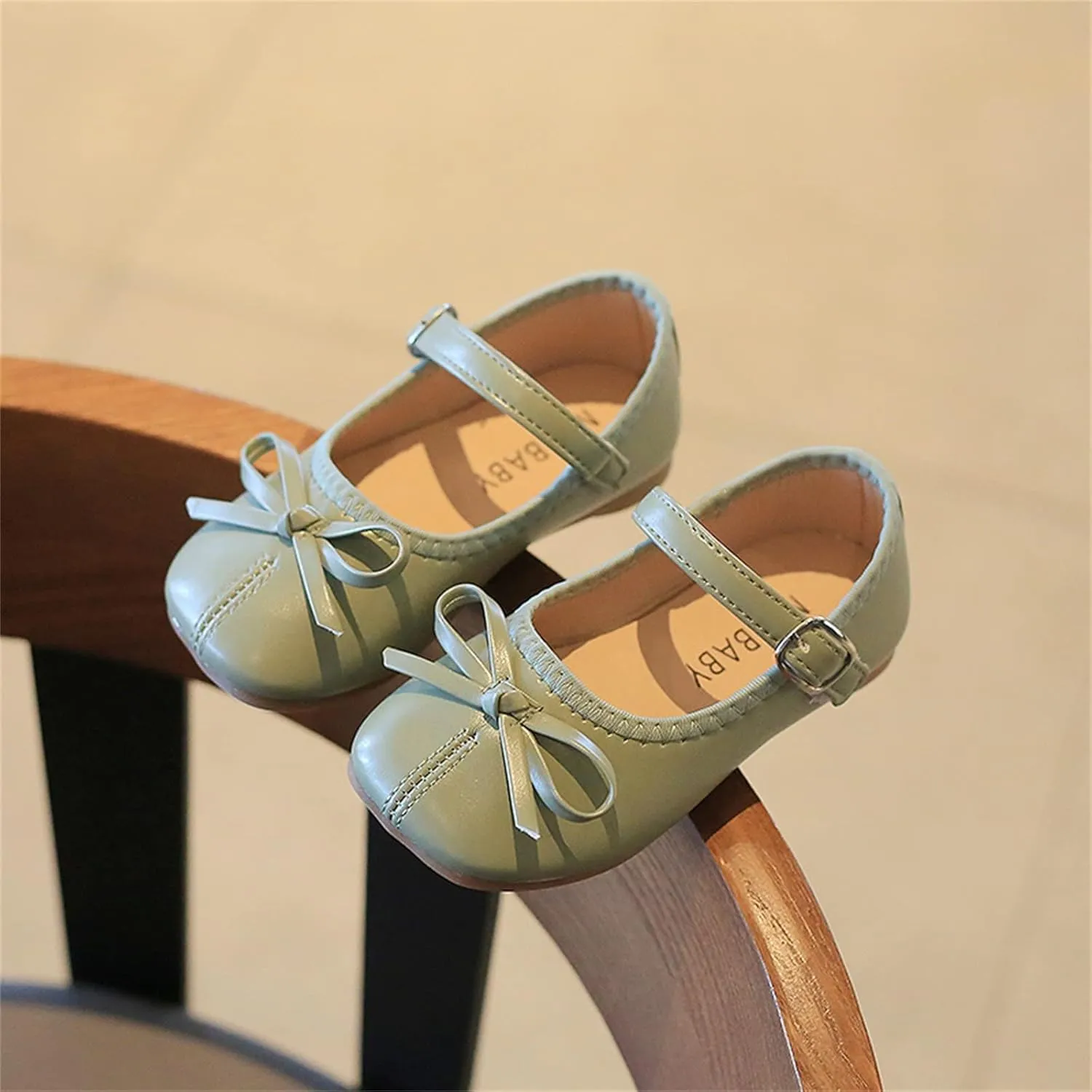 Little Girls Dress Shoes Bow Slip On Mary Jane Ballet Flats Flower Toddler Girl School Party Wedding Shoes