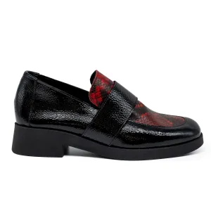 Loafers με Minimal Μπαρέτα - Noir/Rouge