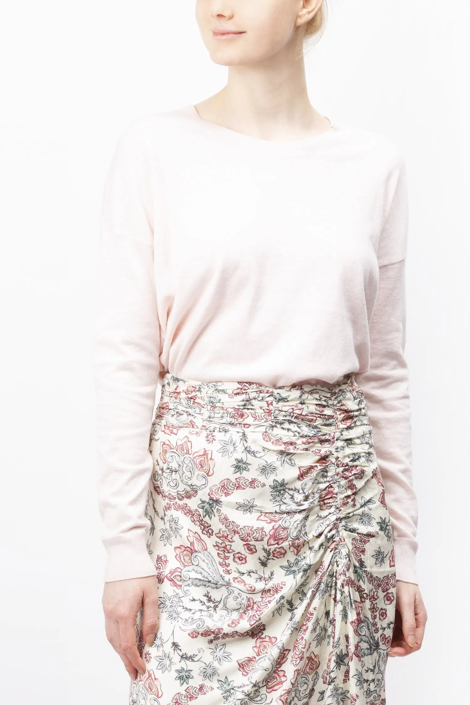 Long Sleeved Cotton And Cashmere Blend Sweater