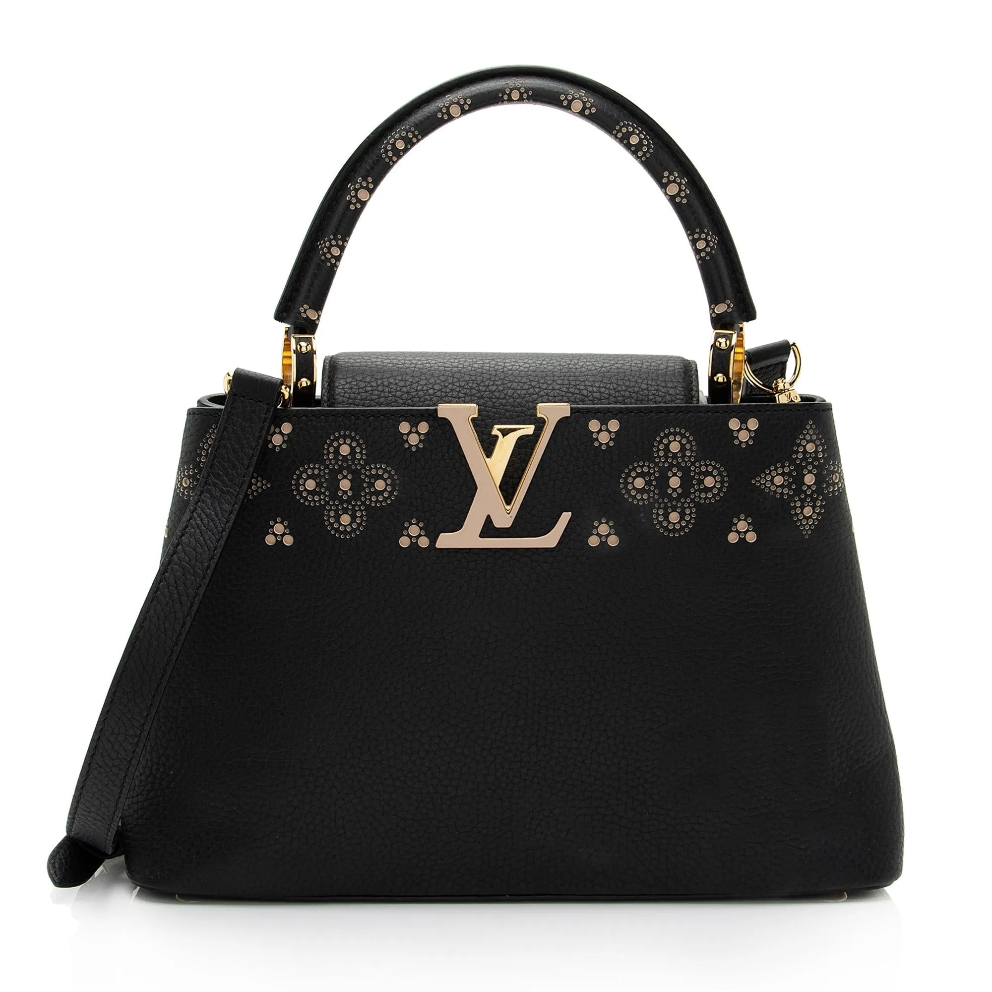 Louis Vuitton Taurillon Leather Sweet Brogues Capucines PM Bag (SHF-muGn5Y)