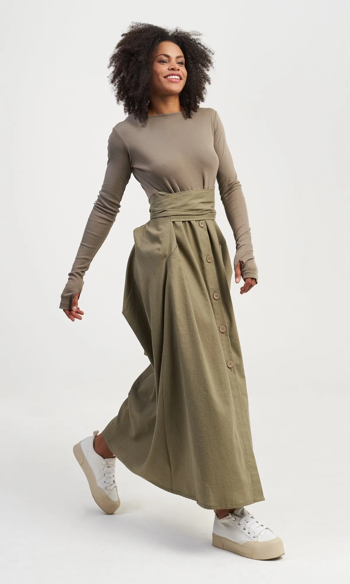 Maxi Dress with Belt