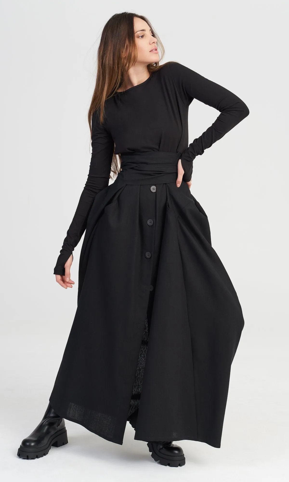 Maxi Dress with Belt