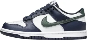 Nike Dunk Low Big Kids' Shoes (HF5177-400, Obsidian/White/Vintage Green)